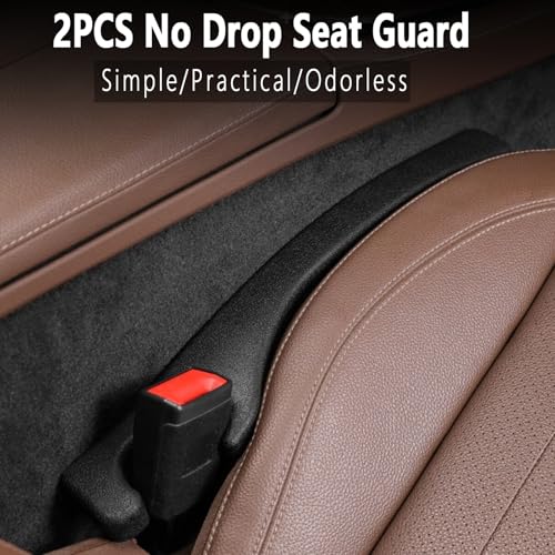 Car Seat Gap Filler Set of 2,Seat Gap Organizer, No Drop Seat Guard,2025 New Car Seat Side Gap Filler Organizer, Drop Seat Guards for Cars (Black 2Pcs) - color: Black