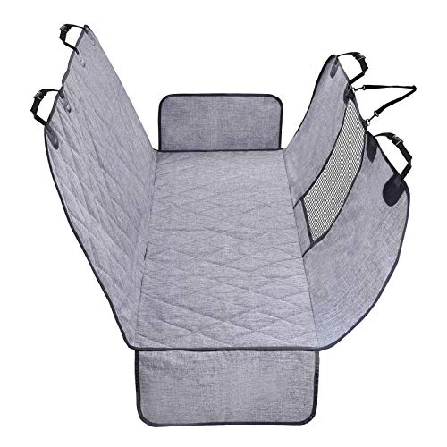 VIVAGLORY Dog Seat Cover Easyhammock Dog Hammock, Seat Cover for Car, Back Backseat Split Hair Resistant Protector for Pet, Standard, Heather Black - color: Heather Black, size: Standard (width 52")