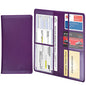 Wisdompro Car Document Holder Organiser, PU Leather Vehicle Insurance and Registration Holders Wallet Case for ID Card, Driving Licence, Key Contact Information Cards - color: Purple