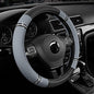 Road Comfort Leather Steering Wheel Cover – Premium Anti-Slip Car Steering Wheel Grip Cover – Universal Fit for 14.5”–15” Cars, Trucks & SUVs - Gray - color: Gray