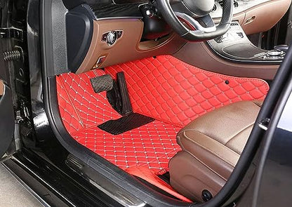 Custom Artificial Leather Waterproof All-Weather Car Floor Mats Fit for 99% Sedan SUV Sports Car Vehicle Car Mat (Purple) - color: Purple