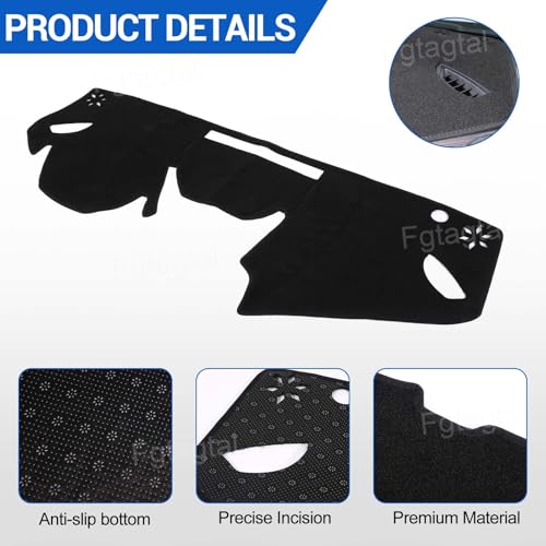 Dashboard Cover Mat Sun Pad Compatible with Subaru Forester/XV/Crosstrek 2019-2024, Center Console Dash Mat Pad Sun Shade Non-Slip Cover,Keeps Your Vehicle Cool