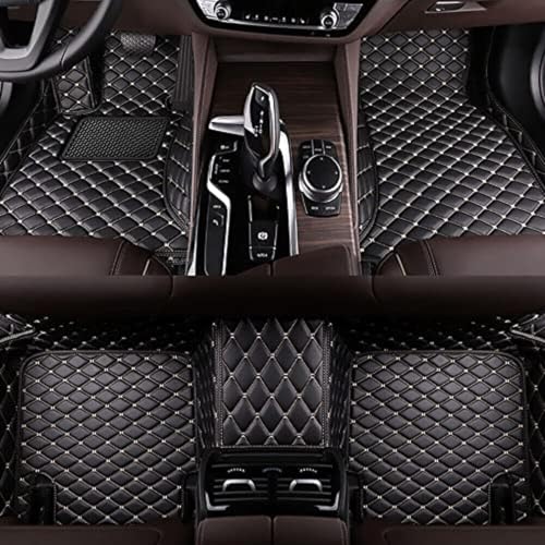 Floor Mats for Cars, All-Weather Mats, Waterproof Trim-to Fit Automotive Floor Mats for 99.9% Cars Sedan Trucks SUV, Custom Floor Liner Car Accessories (Black Gold) - color: Black Gold
