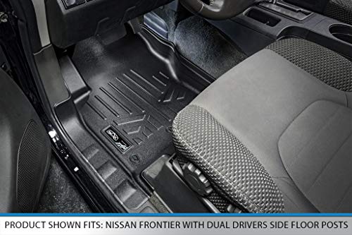 SMARTLINER Custom Floor Mats 2 Row Liner Set Compatible with 2005-2021 Nissan Frontier - color: Nissan Frontier 2005 - 2021