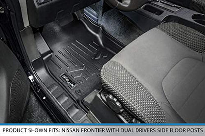SMARTLINER Custom Floor Mats 2 Row Liner Set Compatible with 2005-2021 Nissan Frontier - color: Nissan Frontier 2005 - 2021