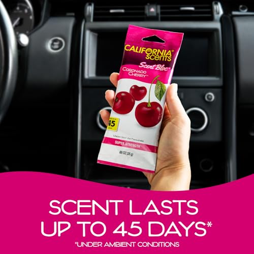 California Scents Power Bloc Car Air Freshener, Coronado Cherry Scent, 6 Pack - size: 0.88 Ounce (Pack of 6)