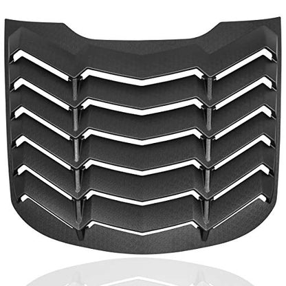 2015-2023 Rear+Side Window Louvers Windshield Sun Shade Cover Lambo Style Matte Black Compatible with Ford Mustang 2015 2016 2017 2018 2019 2020 2021 2022 2023 Complete Set … - size: 2015-2020 Rear+Side