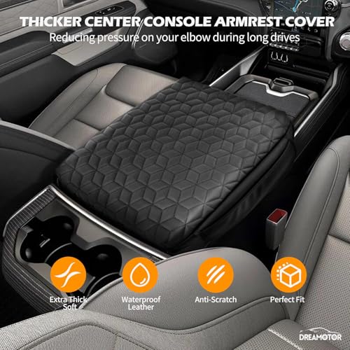 Center Console Cover Compatible with 2019-2026 Dodge Ram 1500 2500 3500 Accessories, 1.4 inch Thicker Arm Rest Cover, Middle Console Covers Cushion, Armrest Pad Replacement- Bucket Seat Only - size: 2019-2026 Dodge Ram-Bucket Seat Console