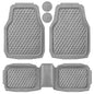 CAR PASS Heavy Duty Rubber Car Mats, Gray Deep Dish All-Weather Car Floor Mat Full Set Durable Anti-Slip 3D Rhombus Waterproof Trim Fit Liner Universal Fit Automotive,Sedan,SUV,Truck, 3 Pcs Light Gray - color: light gray