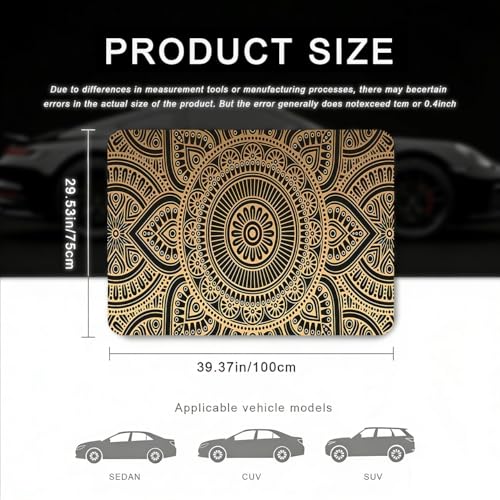 Car Trunk Mat - Universal Size 29" x 39", Bohemian Style Cargo Liner, Car Accessory for SUVs/Sedan/Wagons, Durable Protective Mat, Trunk Liner for Families/Travel Enthusiasts - style: Bohemian style-5