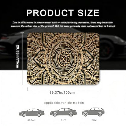 Car Trunk Mat - Universal Size 29" x 39", Bohemian Style Cargo Liner, Car Accessory for SUVs/Sedan/Wagons, Durable Protective Mat, Trunk Liner for Families/Travel Enthusiasts - style: Bohemian style-5