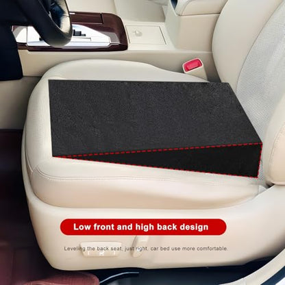 2 PCS Auto Seat Wedge Leveling Cushion, Comfortable Car Backseat Wedge Support Cushion Pad, Angled Design Car Interior Chair Pad Ergonomic Pain Relief Rear Seat Leveling Mat - color: 2 Pcs