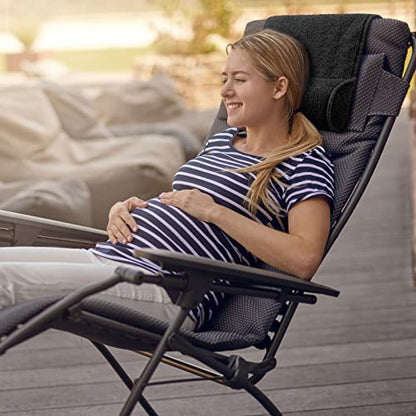 Weysat Recliner Pillow Neck Head Support Roll Non Slip Fleece Adjustable Neck Chair Headrest Cushion for Travel Home Office Recliner Couch Sofa Armchair Support and Pain Relief(Black) - color: Black