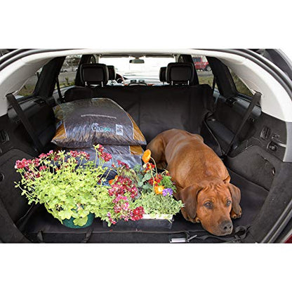 Furhaven Universal Water-Resistant Polycanvas Hammock-Style Backseat & Cargo Area Protector - Black, One Size