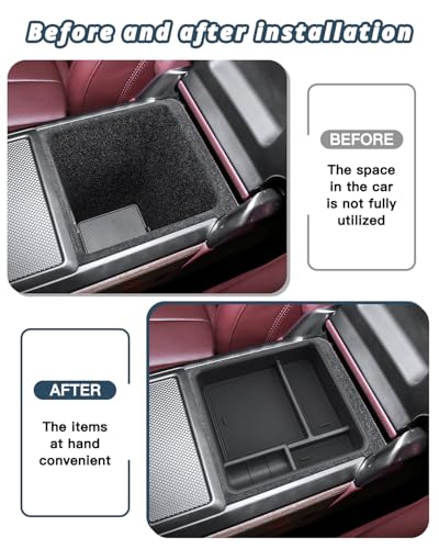 Range Rover Center Console Organizer for 2023-2026 Range Rover Accessories Middle Console Organizer Compatible with 2023 2024 2025 2026 Land Rover Range Rover Sport/Range Rover(Without Refrigerator)