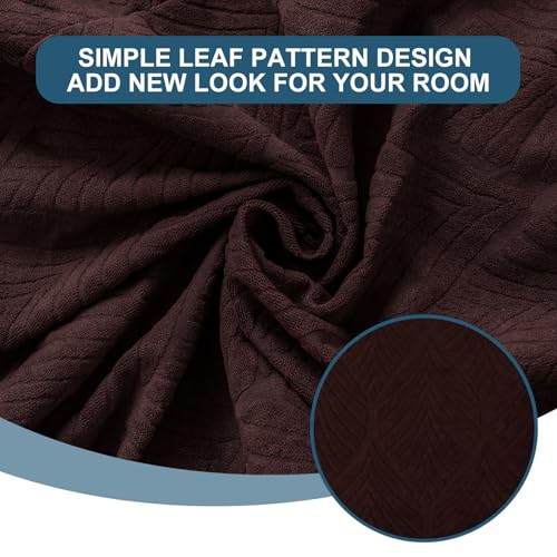 Removable and Washable Seat Covers for Dining Room Chairs Set of 2 - Waterproof Stretch Chair Seat Slipcovers, No Back Covers - color: Chocolate, size: 2PCS-Rear-gapped