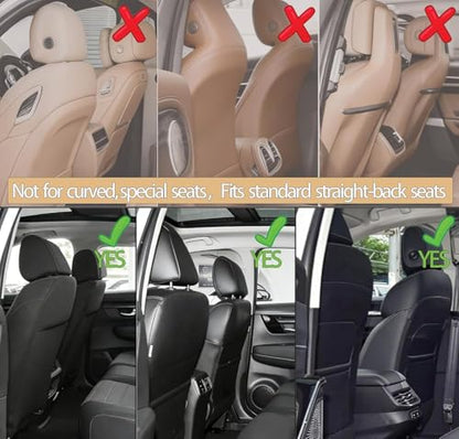 2 Pack Seat Back Protector, Kick Mats Back Seat Protector for Kids Feet Car Seat with Car Back Seat Organizer, Seat Back Protector Cover for Back of Front Seats - Protect against dirt and scuffs