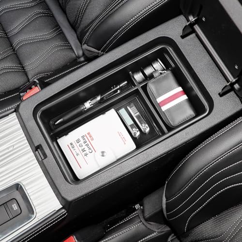 Altima Center Console Organizer Compatible with 2019-2023 2024 2025 2026 Nissan Altima Accessories S/SV/SR/SL/Platinum, ABS Plastic Armrest Box Insert Tray Armrest Storage Box, Black