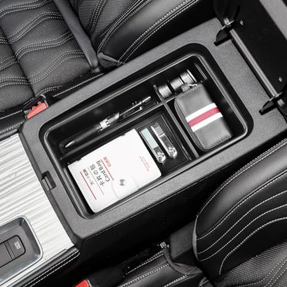 Altima Center Console Organizer Compatible with 2019-2023 2024 2025 2026 Nissan Altima Accessories S/SV/SR/SL/Platinum, ABS Plastic Armrest Box Insert Tray Armrest Storage Box, Black
