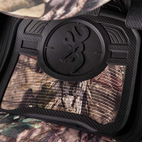 Browning Car and Truck Floor Mats, Premium Protection Against Water and Dirt, Front Set of 2, Buckmark Scope (Mossy Oak Break-Up Country)