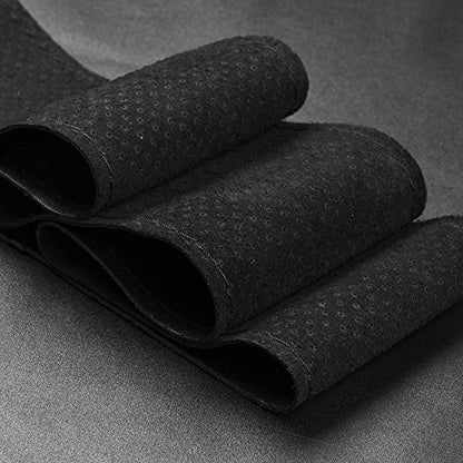 Top Genuine Leather Steering Wheel Cover with Anti-Slip Design, Soft Padding, Universal 15 Inch Auto Car Steering Wheel Stitch on Wrap - color: black thread