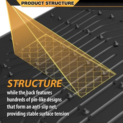 G-PLUS Cargo Liners, Compatible with Chevy Silverado/GMC Sierra 1500 Crew Cab 1999-2006 Floor Liners, 1st & 2nd Row Black, 3PCS Interior Accessories - size: Fit Silverado/Sierra 1999-2006 | Crew Cab | 3PCS