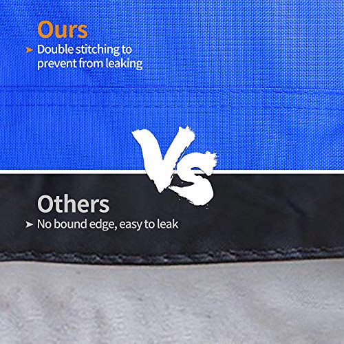 iCOVER Center Console Boat Cover, 600D Heavy Duty Marine Grade Waterproof Tear Resistant Boat Covers, Fits Boats 17'-19' Long Beam Width up to 102", Trailerable Boat Cover with Support Pole, Blue - color: Blue, size: 17ft-19ft long and beam width up to 10