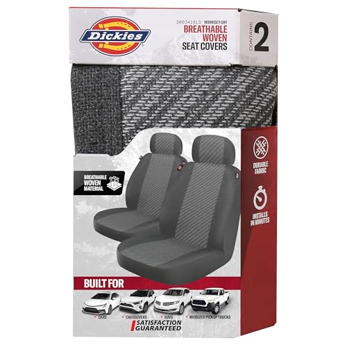 Dickies 3003418LD, Morrisey Gray 2-Piece Seat Cover Set, Grey