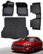 BAMACAR Floor Mats & Cargo Liner for Ford Fusion 2020 2019 2018 2017 (Not Hybrid), All-Weather 1st & 2nd Row Carpets Trunk Mat for Ford Fusion 2017-2020 Car Accessories