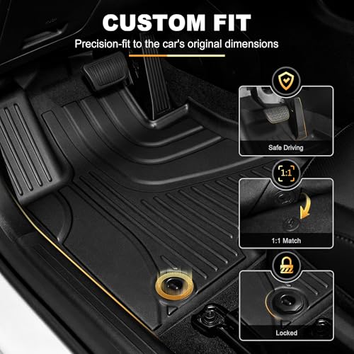 Floor Mats & Cargo Liner Fit for Toyota Camry 2018-2024 FWD Gas (Not for AWD or Hybrid) - style: 2018-2024 | For Toyota Camry 1st & 2and Row & Cargo