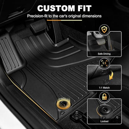 Floor Mats & Cargo Liner Fit for Toyota Camry 2018-2024 FWD Gas (Not for AWD or Hybrid) - style: 2018-2024 | For Toyota Camry 1st & 2and Row & Cargo