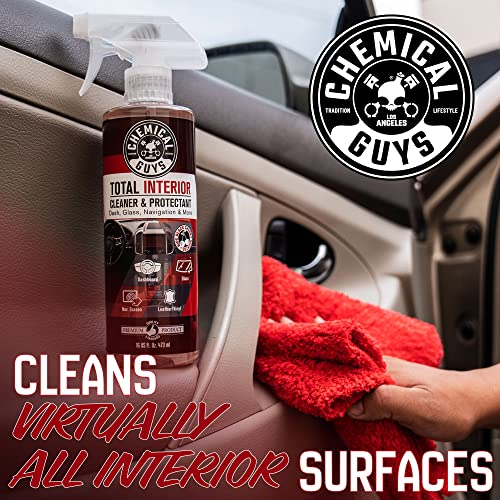 Chemical Guys Total Interior Cleaner & Protectant - Black Cherry, Car Cleaning Spray, Cleans and Protects Leather, Vinyl, Plastic, Rubber, and Glass, Safe for Trucks, SUVs, Jeeps, RVs & More - 16 oz - size: 16 Fl Oz (Pack of 1), style: Black Cherry