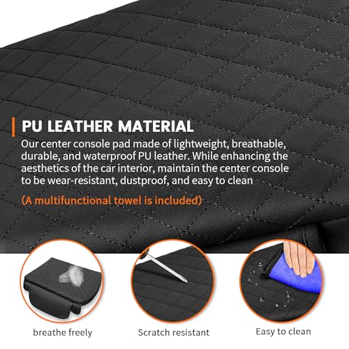 Custom for Center Console Cover Kia Telluride 2020-2026 Accessories, Armrest Cover PU Leather Seat Box Cover Protector - size: Kia Telluride 2020-2026