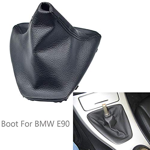 Car Shift Gear Stick Manual Shift Boot Cover Black Leather Boot Cover Case for BMW E30 E36 E39 E46 E81 E82 E87 E88 E90 E91 E92 E93 (E90) - size: E90