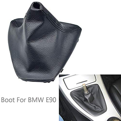 Car Shift Gear Stick Manual Shift Boot Cover Black Leather Boot Cover Case for BMW E30 E36 E39 E46 E81 E82 E87 E88 E90 E91 E92 E93 (E90) - size: E90