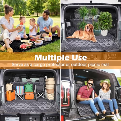 Cargo Mat Liner for Hummer EV Accessories All Weather Rear Trunk Floor Mat Protection for 2024 2025 2026 Hummer EV SUV Cargo Liner for Dogs Heavy Duty 3D Nonslip Waterproof (SUV/A)