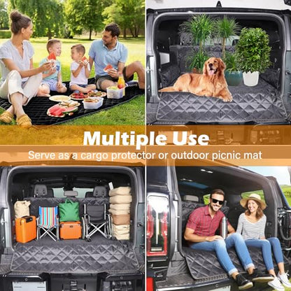 Cargo Mat Liner for Hummer EV Accessories All Weather Rear Trunk Floor Mat Protection for 2024 2025 2026 Hummer EV SUV Cargo Liner for Dogs Heavy Duty 3D Nonslip Waterproof (SUV/A)