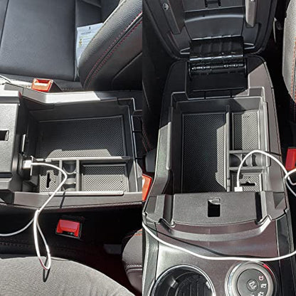 Center Console Organizer Tray Compatible with Ford Explorer 2012 2013 2014 2015 2016 2017 2018 2019 Accessories Armrest Glove Box Secondary Storage Divider Insert ABS Materials