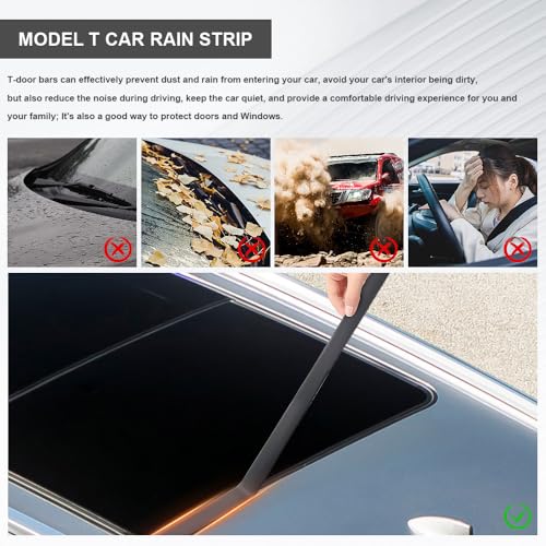 2 Pieces Windshield Rubber Seal Windshield Trim Stripping, Car Weather Stripping, Waterproof Rubber Edge Trim, 22 Ft T Shape Sealing Strip Universal for Car Front Rear Windshield