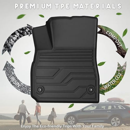 KARPAL Floor Mats for 2016-2025 Chevrolet Chevy Malibu, All-Weather TPE Custom Fit Floor Liners Car Accessories - style: 2016-2025 | For Chevy Malibu | 1st&2nd Row