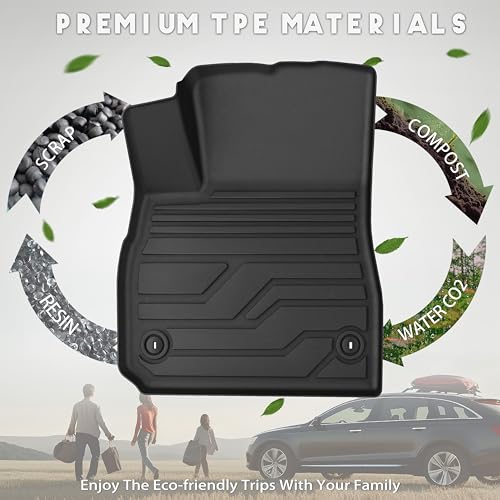 KARPAL Floor Mats for 2016-2025 Chevrolet Chevy Malibu, All-Weather TPE Custom Fit Floor Liners Car Accessories - style: 2016-2025 | For Chevy Malibu | 1st&2nd Row