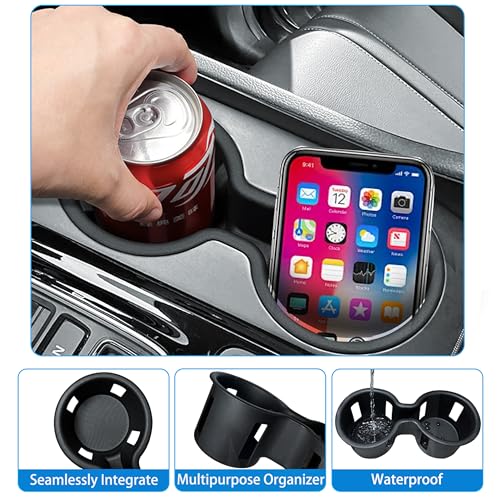 Cup Holders for 2023 2024 2025 Honda Pilot Accessories (Only Fits for 8 Seats) TPE Cup Holder Insert Front Center Console/2nd/3rd Row Drink Holder Organizer Replacement for 2024 Pilot 4Pcs Set - size: for Honda Pilot 2023-2025
