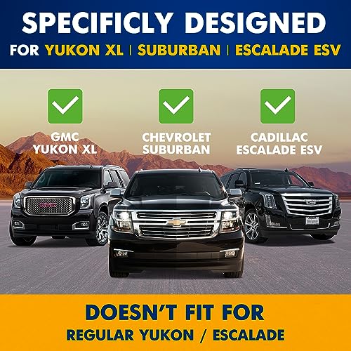 Premium Cargo Liner for Gmc Yukon XL Chevrolet Suburban 2015-2020 - Behind 3rd Row - Custom Fit Car Trunk Mat - All-Season Cargo Mat - 3D Shaped Laser Measured Trunk Liners for Cadillac Escalade ESV