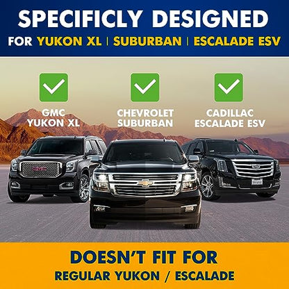 Premium Cargo Liner for Gmc Yukon XL Chevrolet Suburban 2015-2020 - Behind 3rd Row - Custom Fit Car Trunk Mat - All-Season Cargo Mat - 3D Shaped Laser Measured Trunk Liners for Cadillac Escalade ESV