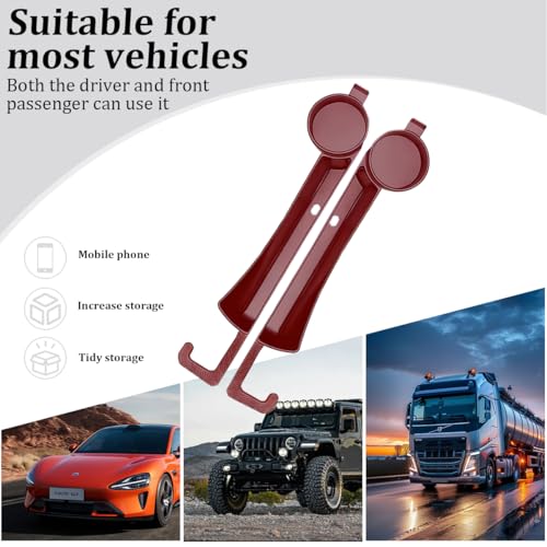 2PCS Car Seat Gap Filler, Soft Carbon Fiber Vehicle Between Seat and Console Organizer with Cup Holder, Prevent Falling Automotive Interior Chair Gap Plug, Universal Fit (Red) - color: Red