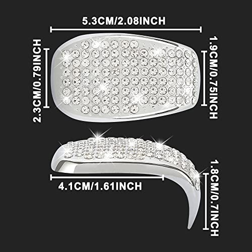 TOMALL Bling Gear Shift Knob Cover Compatible with Honda Civic 11th 2022-2023 for CRV 2023-2024 Diamond Crystal Auto Decorative Accessories for Car (Silver)