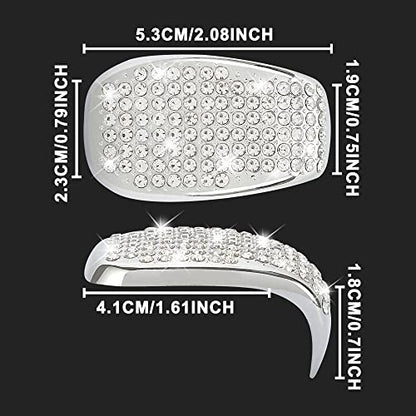 TOMALL Bling Gear Shift Knob Cover Compatible with Honda Civic 11th 2022-2023 for CRV 2023-2024 Diamond Crystal Auto Decorative Accessories for Car (Silver)