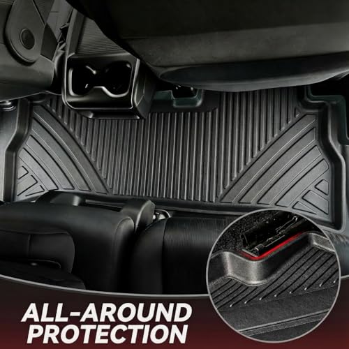 YITAMOTOR Floor Mats Fit for 2024 2025 2026 Chevrolet Trax ACTIV/LS/LT/RS, TPE All Weather Custom Fit Floor Liners & Cargo Mat for Chevy Trax Accessories, Automotive 1st & 2nd Row Car Mats Set, Black - style: 24-26 Chevy Trax Full Set