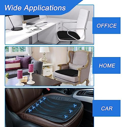 Universal Ventilated Car Seat Cushion with USB Interface Quick Cooling Three-Speed Adjustable Seat Cushion Suitable for All Car Seats, Home and Office Chairs (Style-B) - style: Style-B