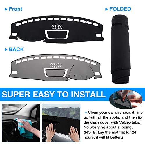 Autorder Dashboard Cover Mat for Volkswagen Atlas 2018-2023 VW Atlas Cross Sport Accessories Dash Cover Flannel Dash Mat Sunshade Glare UV Rays Protector - size: For Volkswagen Atlas 2018-2023